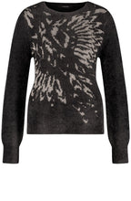 Black and Lurex Fluffy Jumper