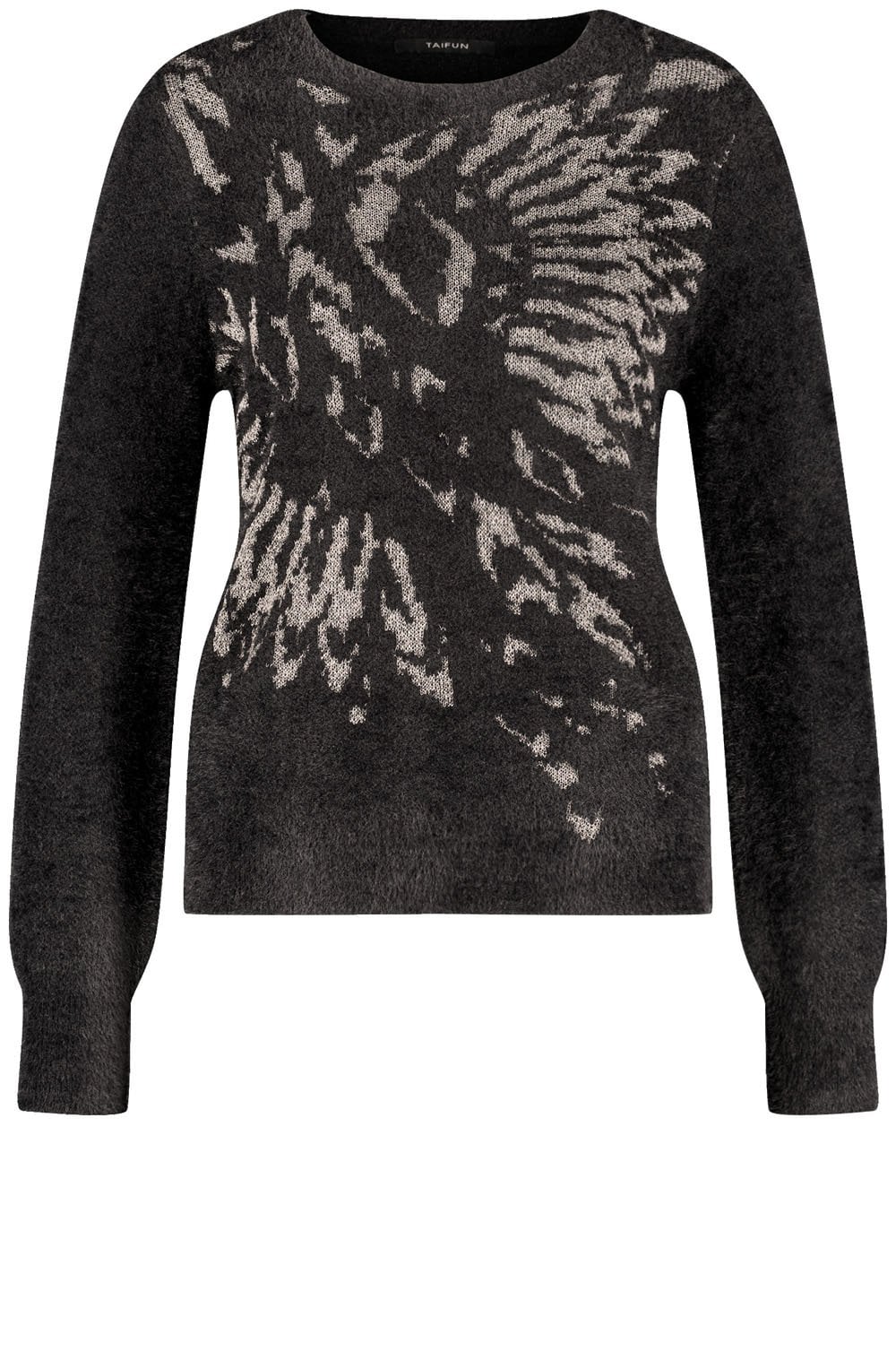 Black and Lurex Fluffy Jumper