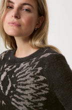 Black and Lurex Fluffy Jumper
