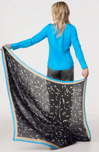Black and Peacock Blue Scarf