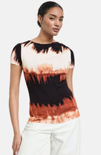 Black and Savannah Abstract Jersey Top