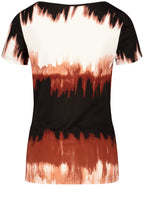 Black and Savannah Abstract Jersey Top