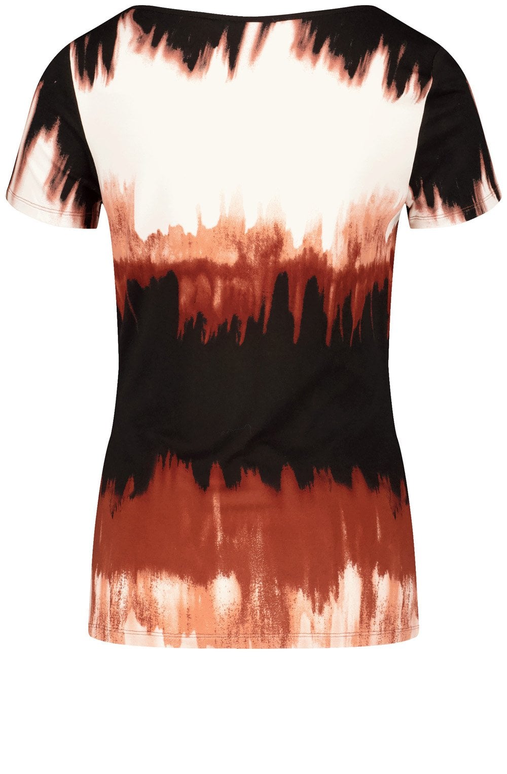 Black and Savannah Abstract Jersey Top