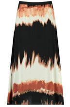 Black and Savannah Flared Midi Skirt