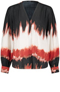 Black and Savannah Flowing Blouse