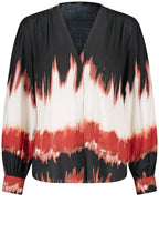 Black and Savannah Flowing Blouse