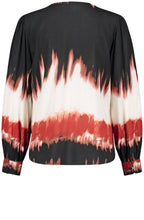 Black and Savannah Flowing Blouse