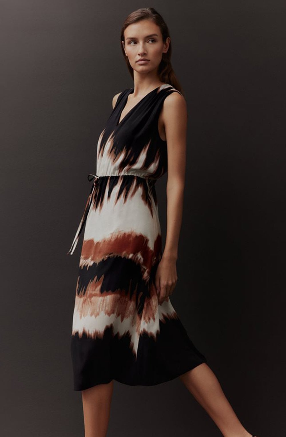 Black and Savannah Sleeveless Dress