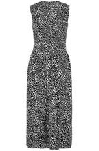 Black and White Sleeveless Chiffon Dress