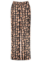 Black Bold Print Silky Palazzo Trousers