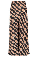 Black Bold Print Silky Skirt