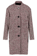 Black Cherry Bouclé Effect Coat