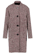 Black Cherry Bouclé Effect Coat