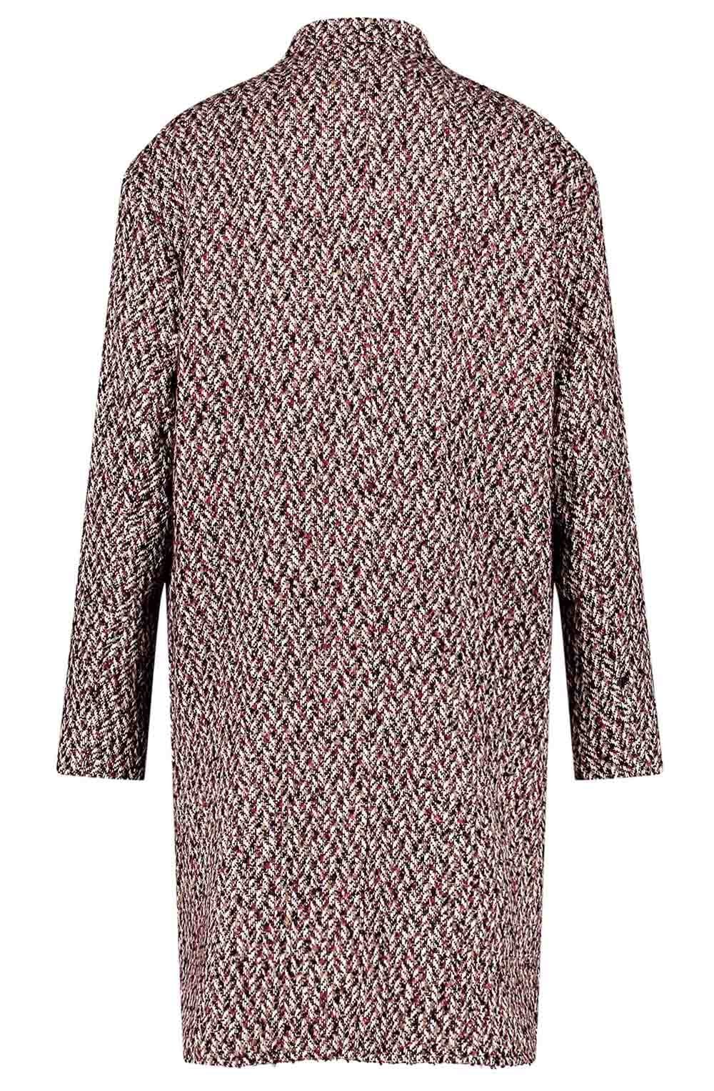 Black Cherry Bouclé Effect Coat
