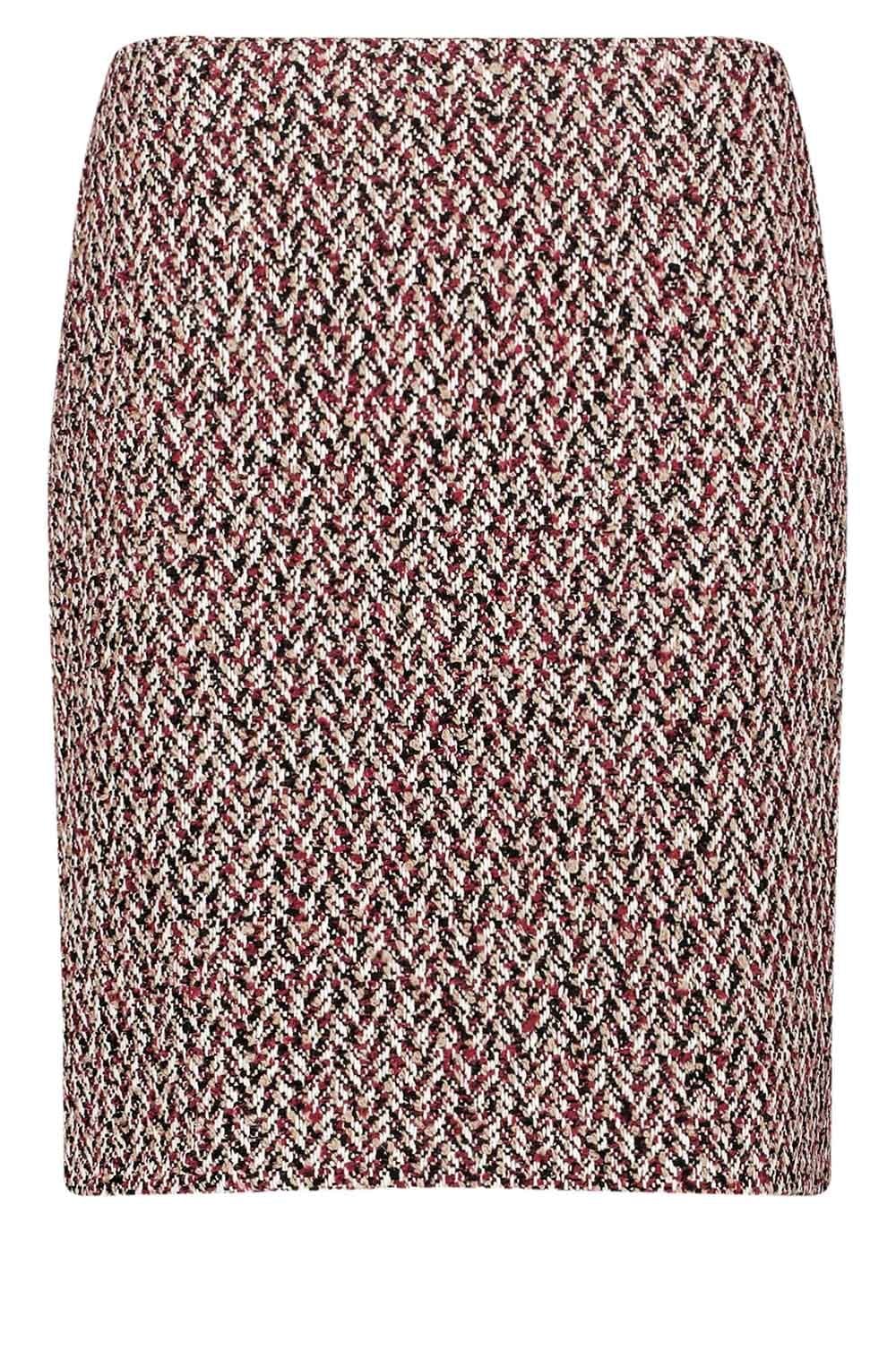 Black Cherry Bouclé Effect Skirt