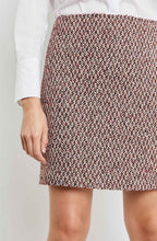 Black Cherry Bouclé Effect Skirt
