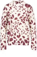Black Cherry Leaf Print Jumper