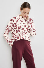 Black Cherry Leaf Print Jumper