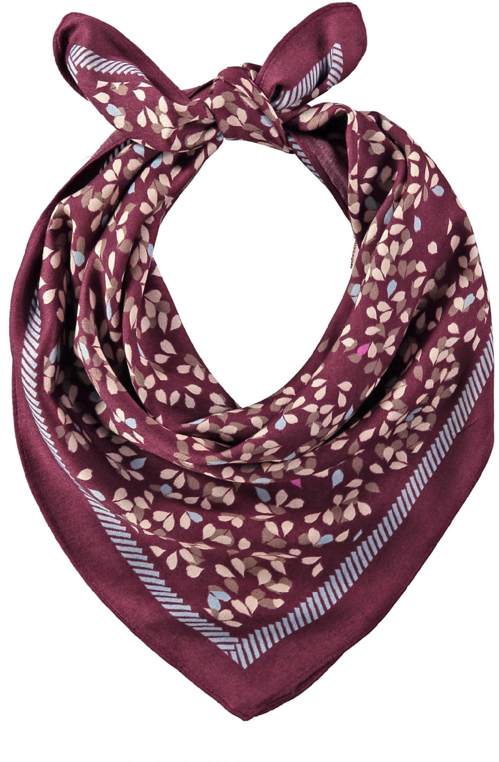 Black Cherry Leaf Print Neckerchief