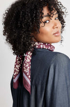 Black Cherry Leaf Print Neckerchief