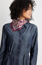 Black Cherry Leaf Print Neckerchief