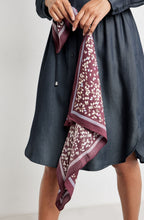 Black Cherry Leaf Print Neckerchief