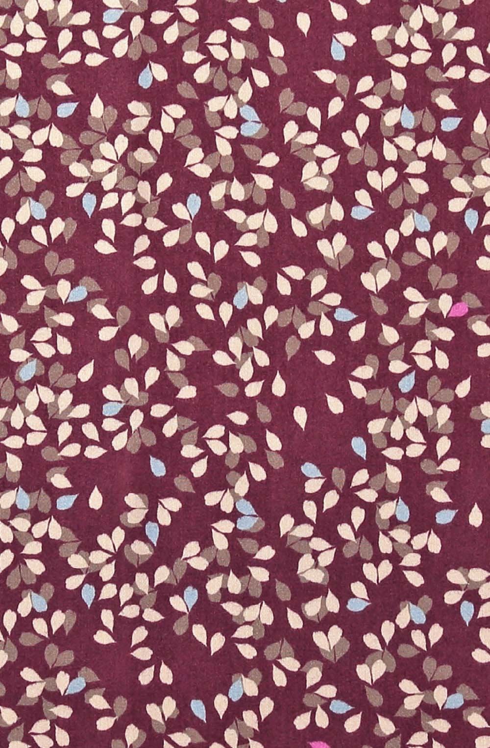 Black Cherry Leaf Print Neckerchief