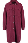 Black Cherry Oversized Wool Blend Shacket