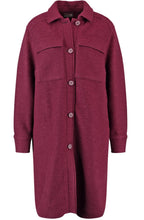 Black Cherry Oversized Wool Blend Shacket