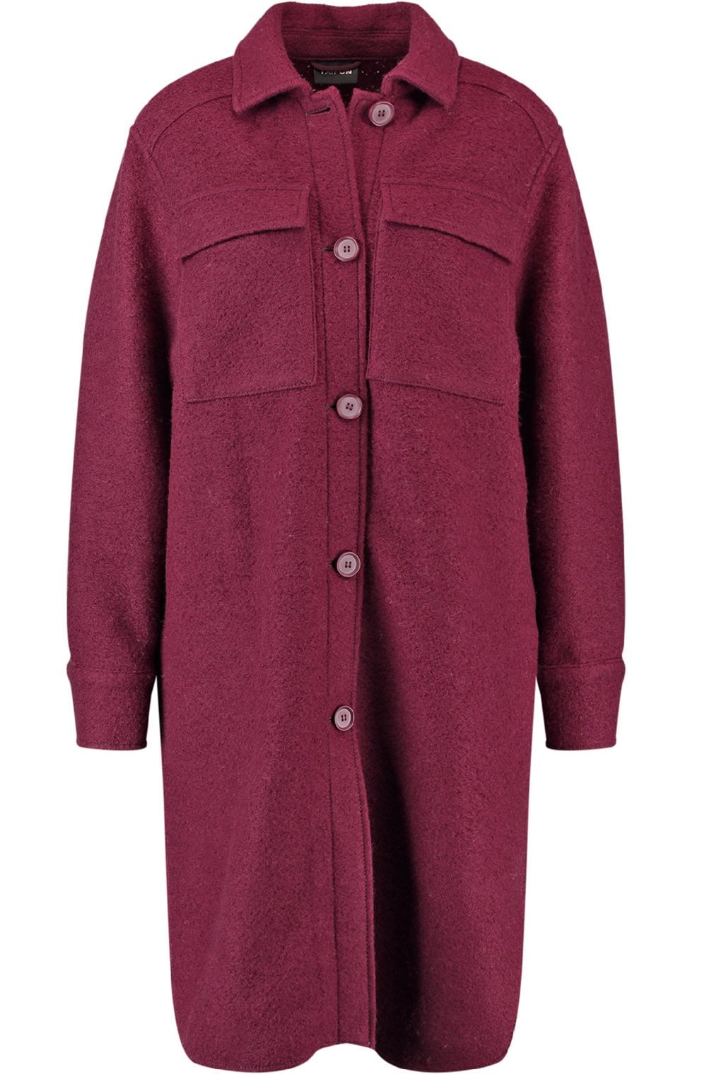Black Cherry Oversized Wool Blend Shacket
