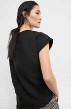Black Crochet Pocket T Shirt