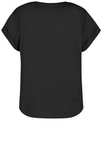 Black Crochet Pocket T Shirt
