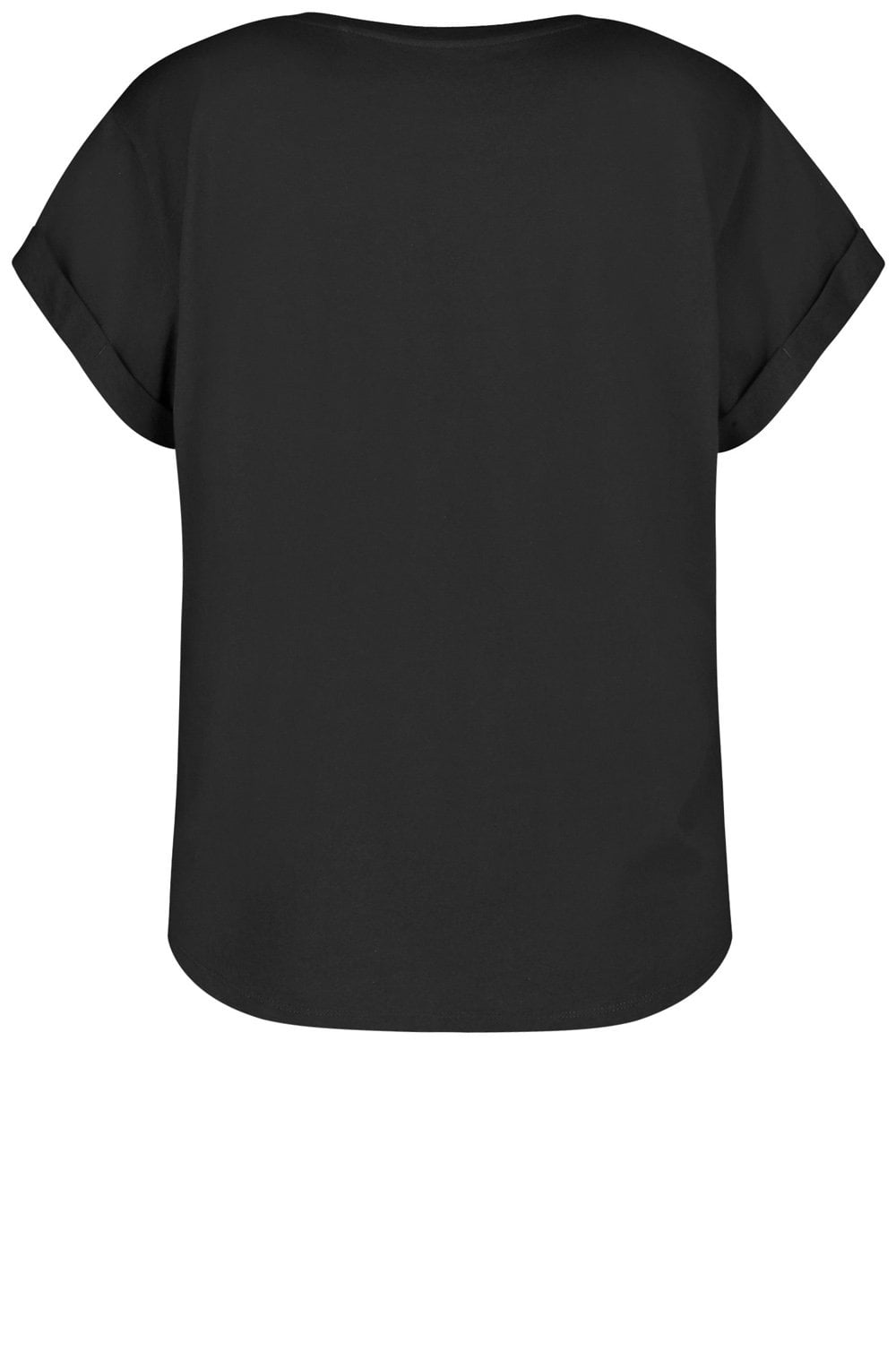 Black Crochet Pocket T Shirt