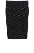 Black Embossed Skirt