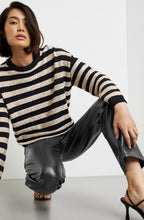 Black Faux Leather Straight Trousers