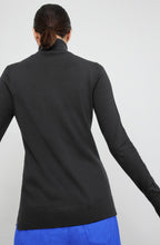 Black Fine Knit Polo Neck Jumper