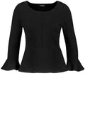 Black Frilled Detailed Top