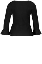 Black Frilled Detailed Top