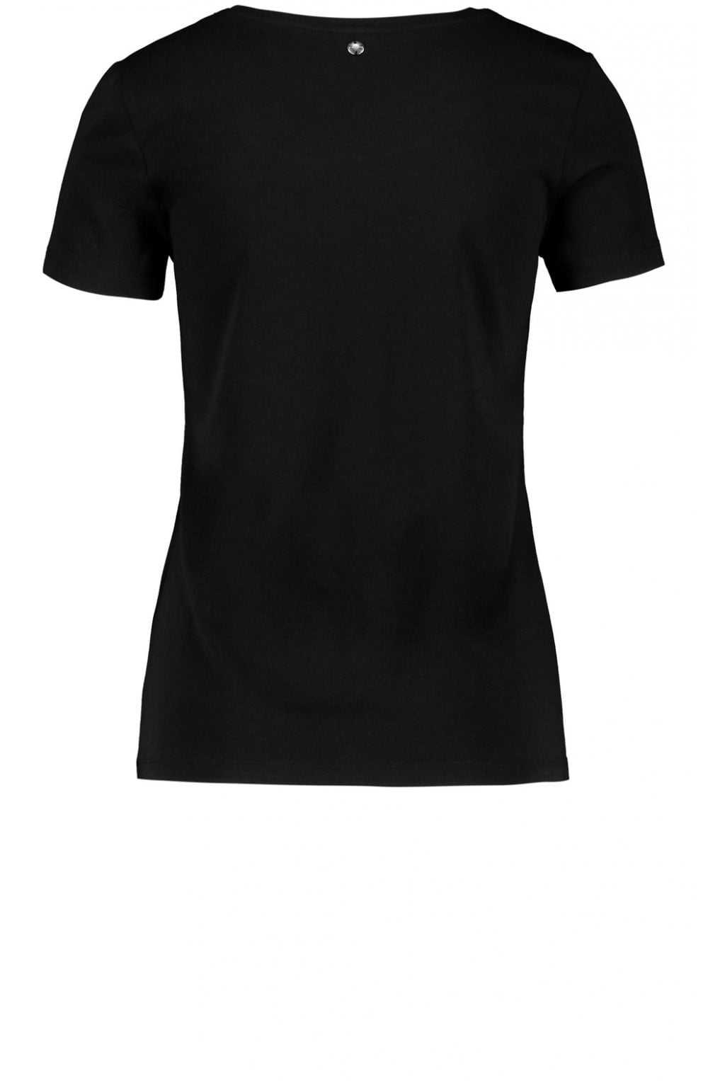 Black Jersey Motif T Shirt