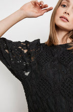 Black Lace and Crochet Detail Dress