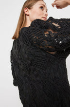 Black Lace and Crochet Detail Dress