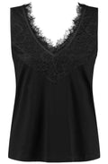 Black Lace Overlay Vest