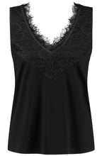 Black Lace Overlay Vest