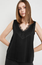 Black Lace Overlay Vest