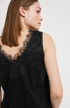 Black Lace Overlay Vest