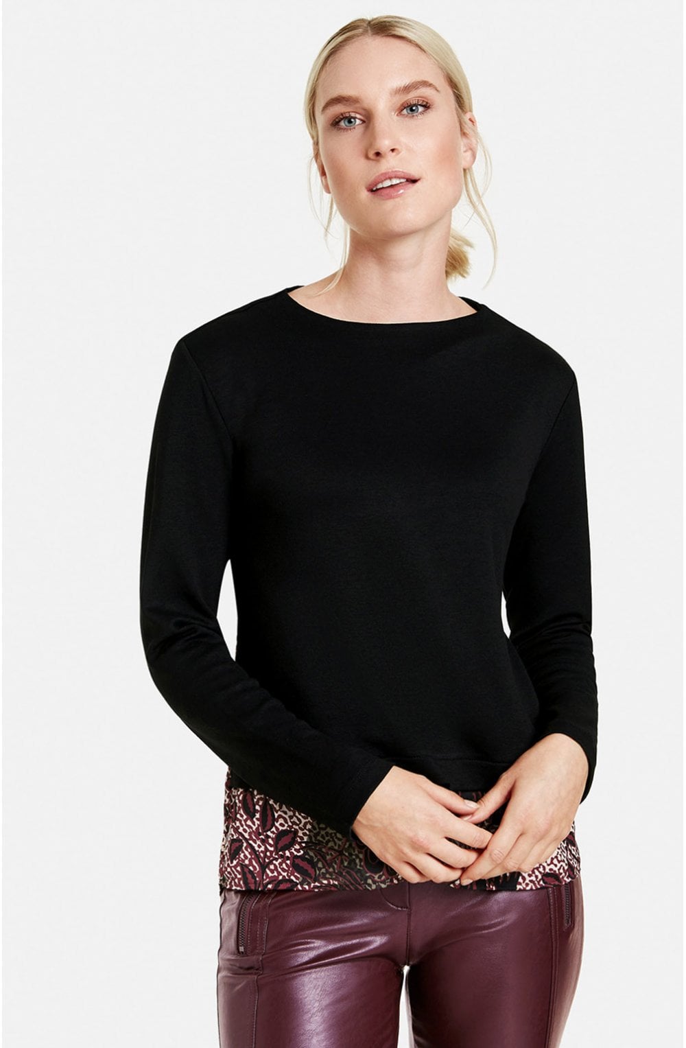 Black Layered Effect Top