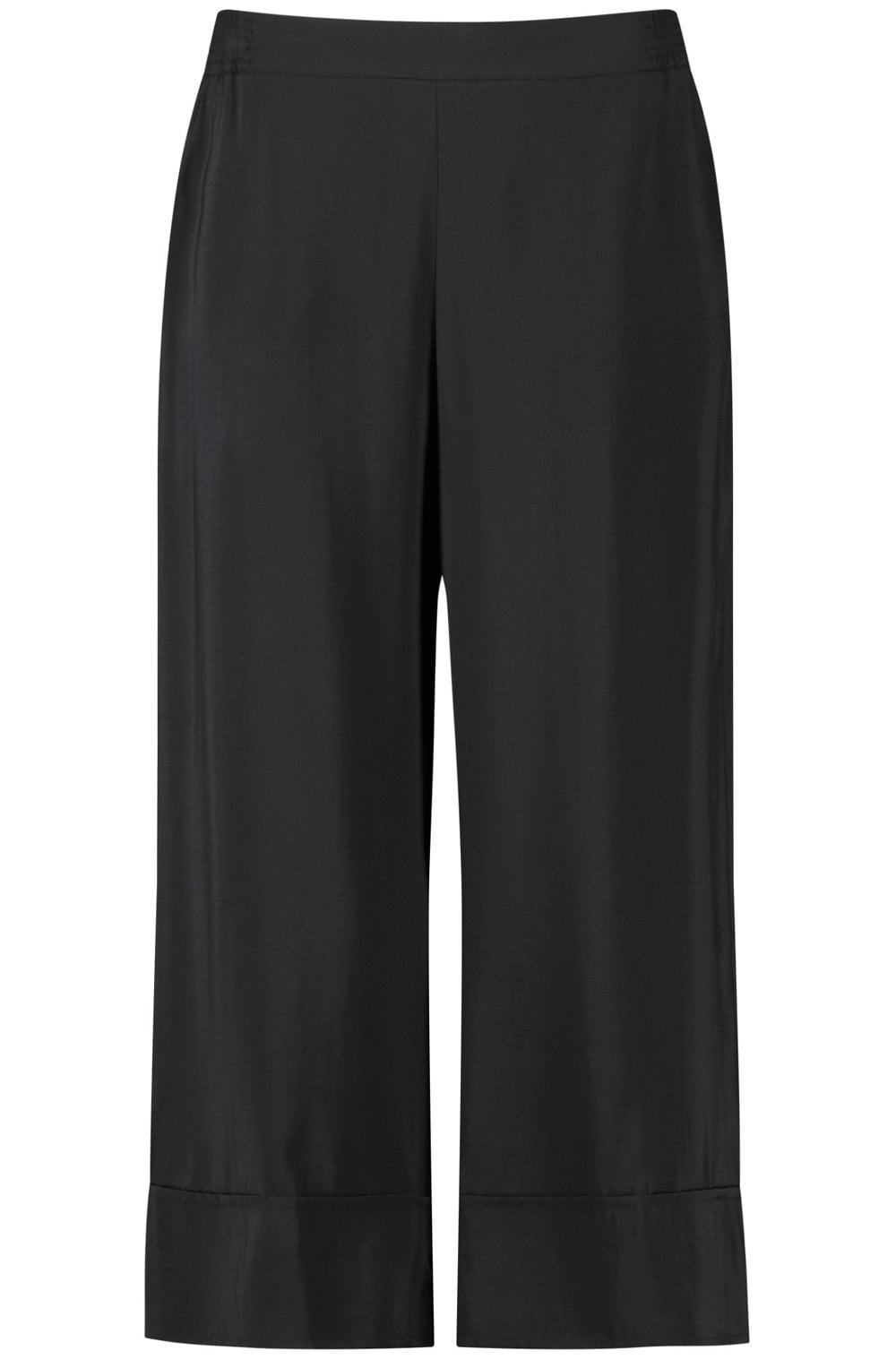 Black Lightweight Length Palazzo Trousers