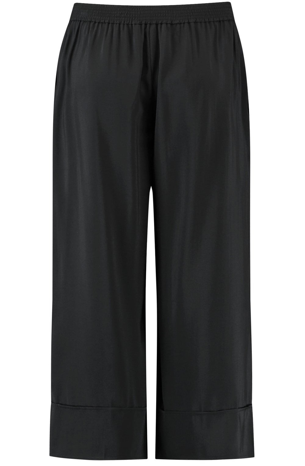 Black Lightweight Length Palazzo Trousers