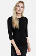 Black Overlock Edges Jersey Top