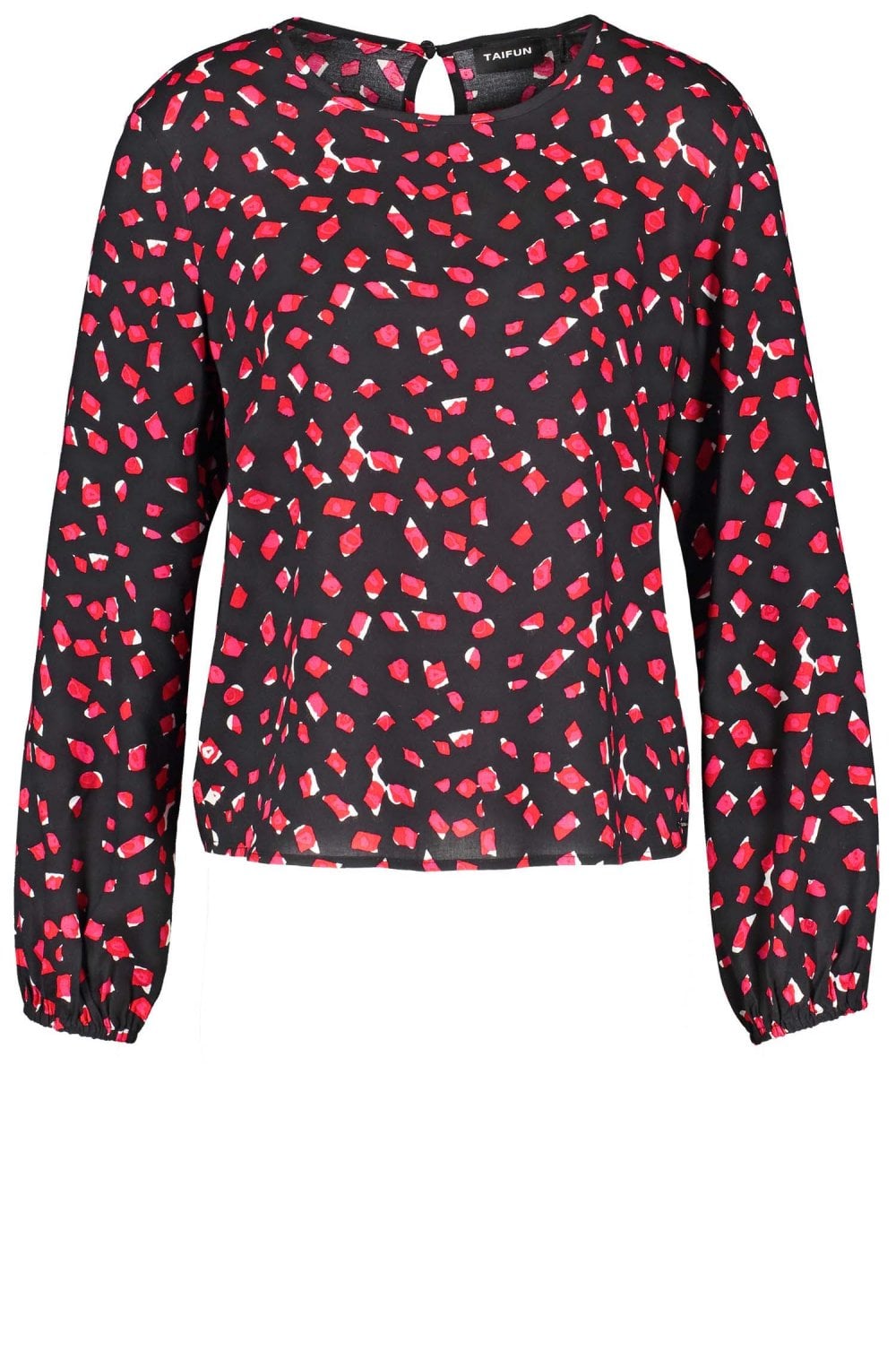 Black & Red Patterned Blouse